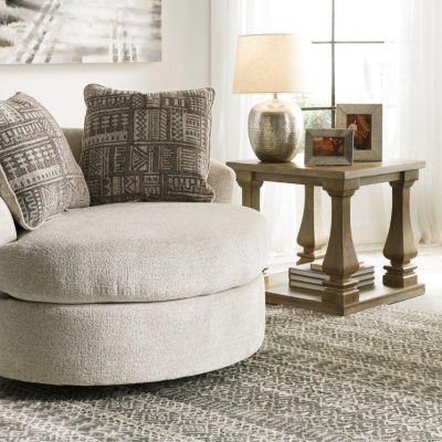 Soletren Swivel Accent Chair c- Stone