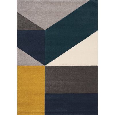 Safi Grey Blue Yellow 5x7