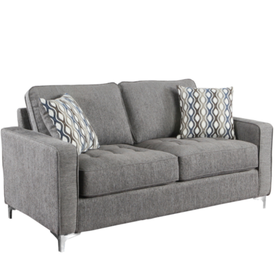 Loveseat with 2 Pillows c- Graphite Fabric