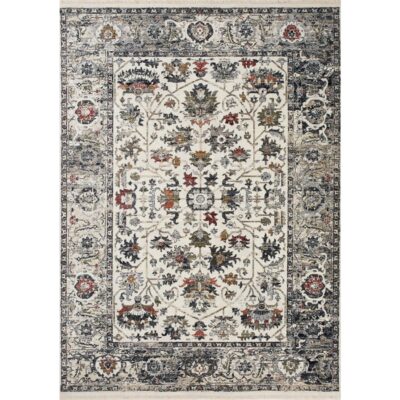 Serene Cream/Blue Area Rug 5'x8'