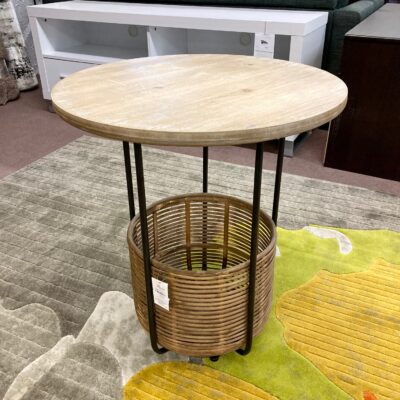 Table with Basket Storage