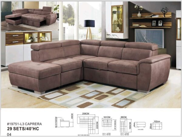 Lima Sectional w/ Pull-Out bed & LHF Chaise