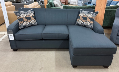 2401 Queen Hide-A-Bed with Chaise in Stadium Black