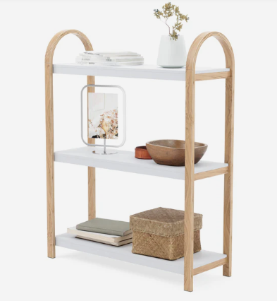 Bellwood Freestand Shelf 3 Tier Wht/Nat - Image 4