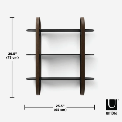 Bellwood Wall Shelf Black/Wal - Image 3