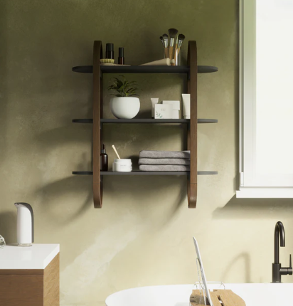 Bellwood Wall Shelf Black/Wal - Image 5