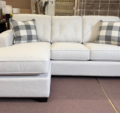 Sofa w/ chaise Tic Tac Ivory, Toss Kodiak Oreo