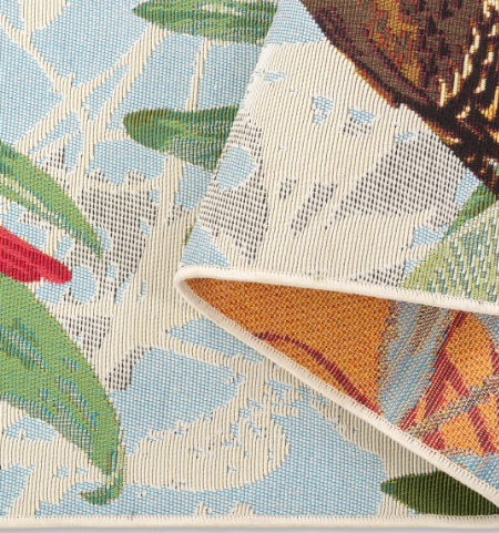 8' x 10' Jacquard Woven Outdoor Rug - Image 3