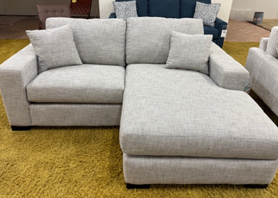 Sofa with Floating Ottoman and self Toss 53-2419 Smoke