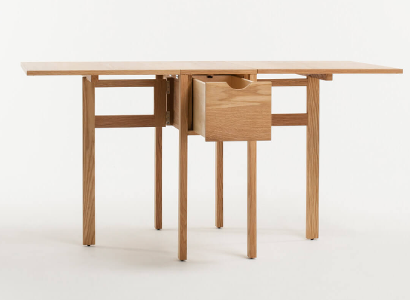 EQ3 Hallie Folding Table c- Oak - Image 3