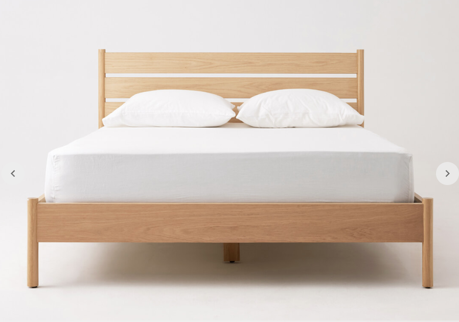 EQ3 Monarch King Bed with Deluxe Slats c- Oak - Image 2