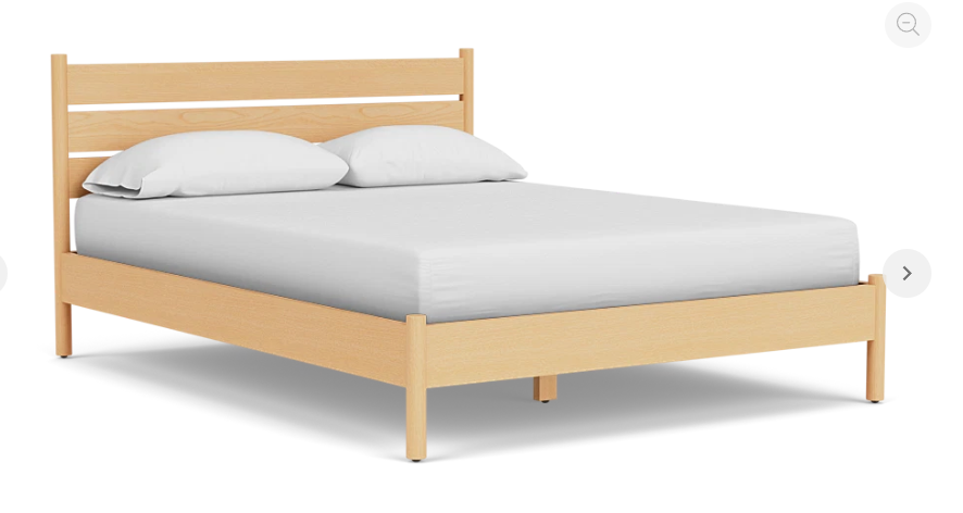EQ3 Monarch King Bed with Deluxe Slats c- Oak - Image 4