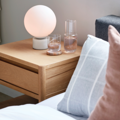 EQ3 Monarch Single Drawer Nite with shelf - Oak