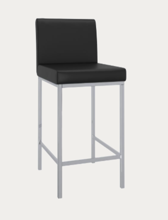 Porto 26" Counter Stool Black & Chrome - Image 4