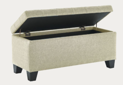 Lila Storage Ottoman Bench c- Beige - Image 4