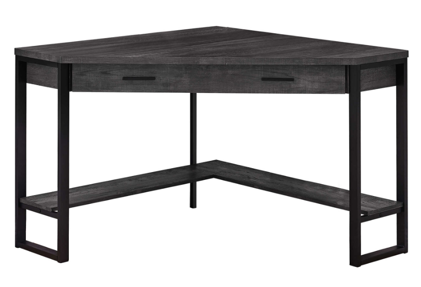 42'L Corner computer Desk Black Reclaimed look - Image 3