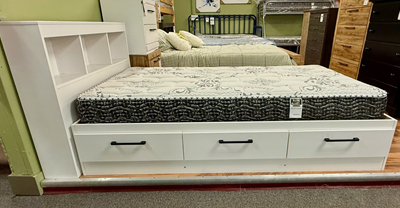 Twin Matesbed with Bookcase Headboard