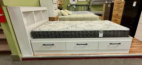 Twin Matesbed with Bookcase Headboard