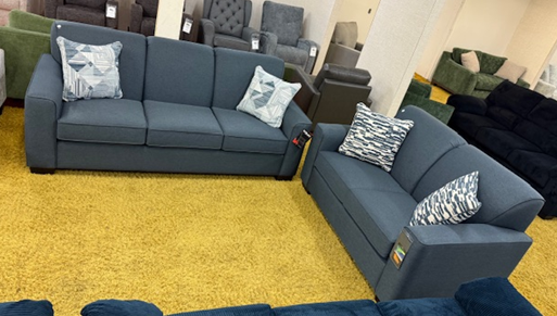 Decor-Rest 2 Piece Sofa & Love Set c- Bionic Navy - Toss Maze Navy ***Factory Promo - Regular Price $2998.00***