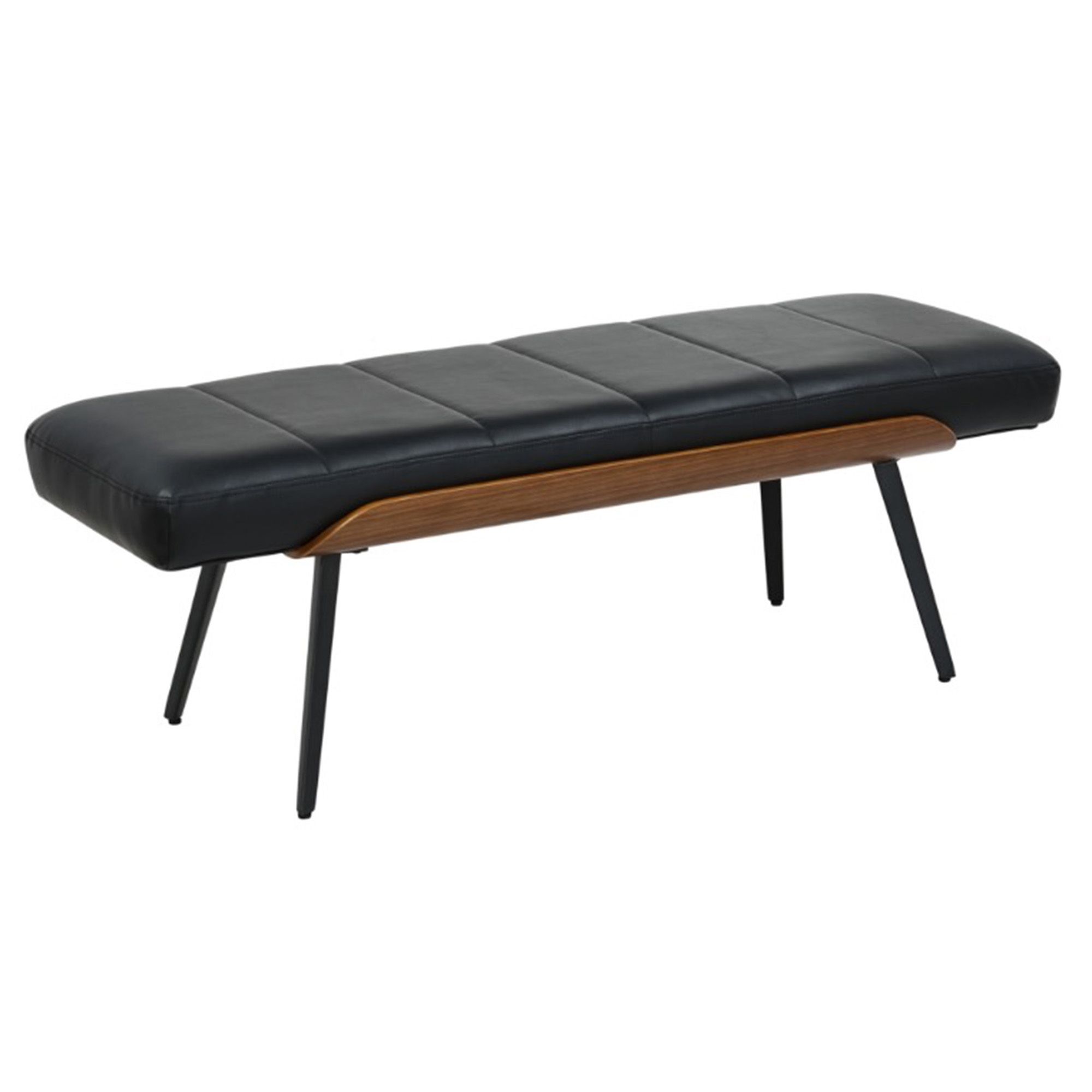 Umber Bench in Black and Walnut - Image 3