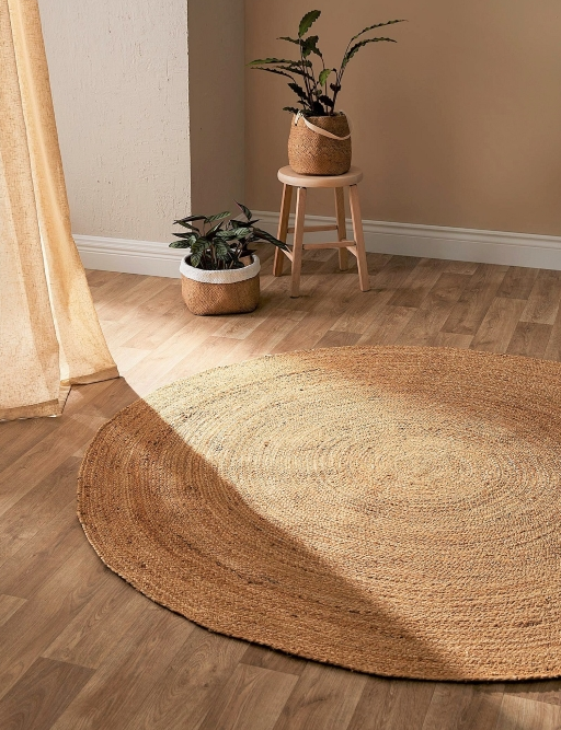 6 x 6 Round Hand Woven Jute Rug