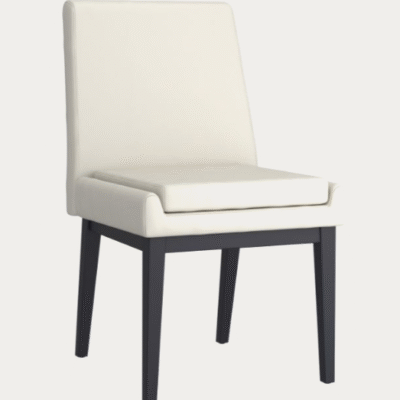 Cortez Dining Chair Beige Faux Leather and Black