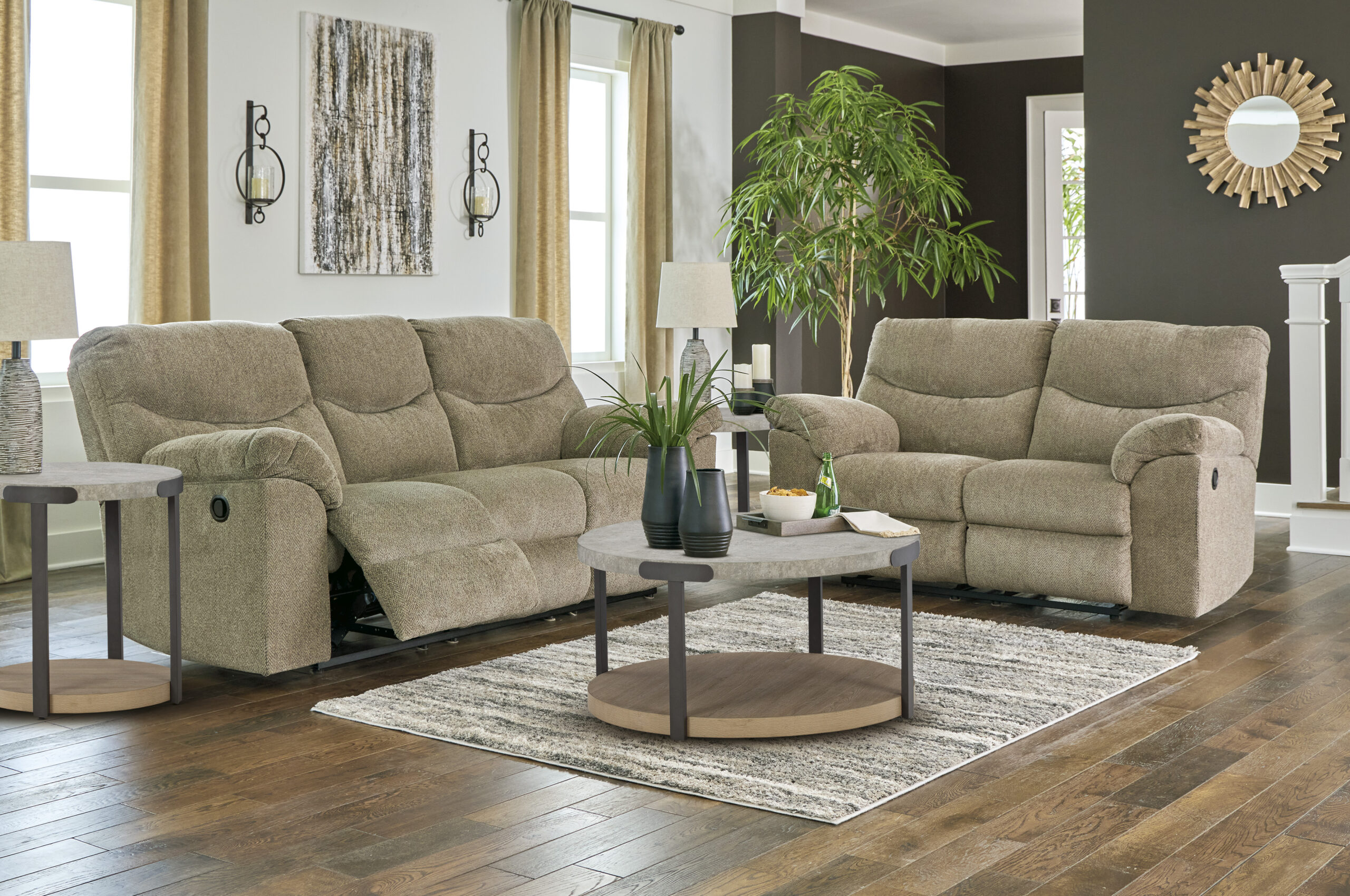 Alphons Reclining Sofa & Love in Briar - Image 3