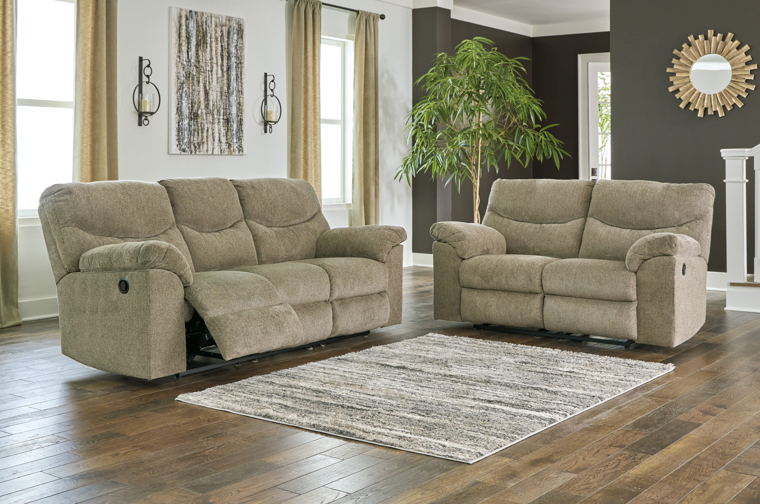 Alphons Reclining Sofa & Love in Briar