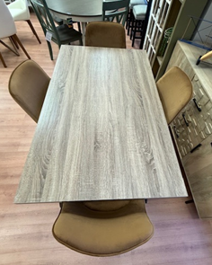 5 Piece Dinette Set - Table with 4 Swivel Velvet Chairs