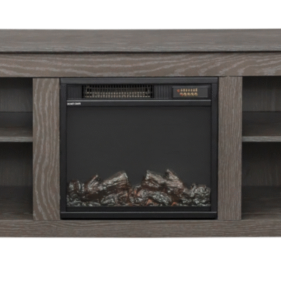 TV Stand with Fireplace insert c- Grey Finish