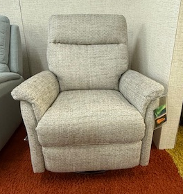 Reclining Swivel Glider - Manual - Blue Fabric