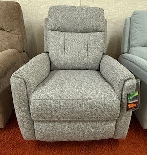 Torino Manual Swivel Glider Recliner Grey/Beige Fabric