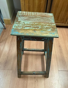 Wooden Stool Blue