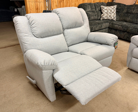 Palliser Tundra Reclining Sofa & love in Rowen Stonewash - Image 2