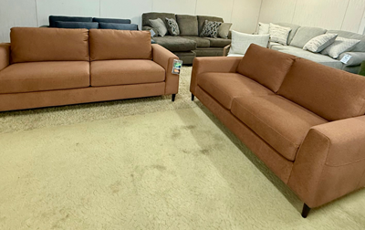 Atticus Apartment Sofa & Loveseat in Burleson Toffee