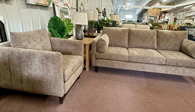 Fitz 2 Piece Set - Sofa & Chair c- Dream Brew
