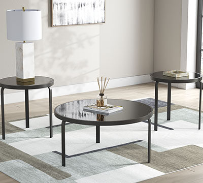 Occasional 3 Piece Table Set c- Black