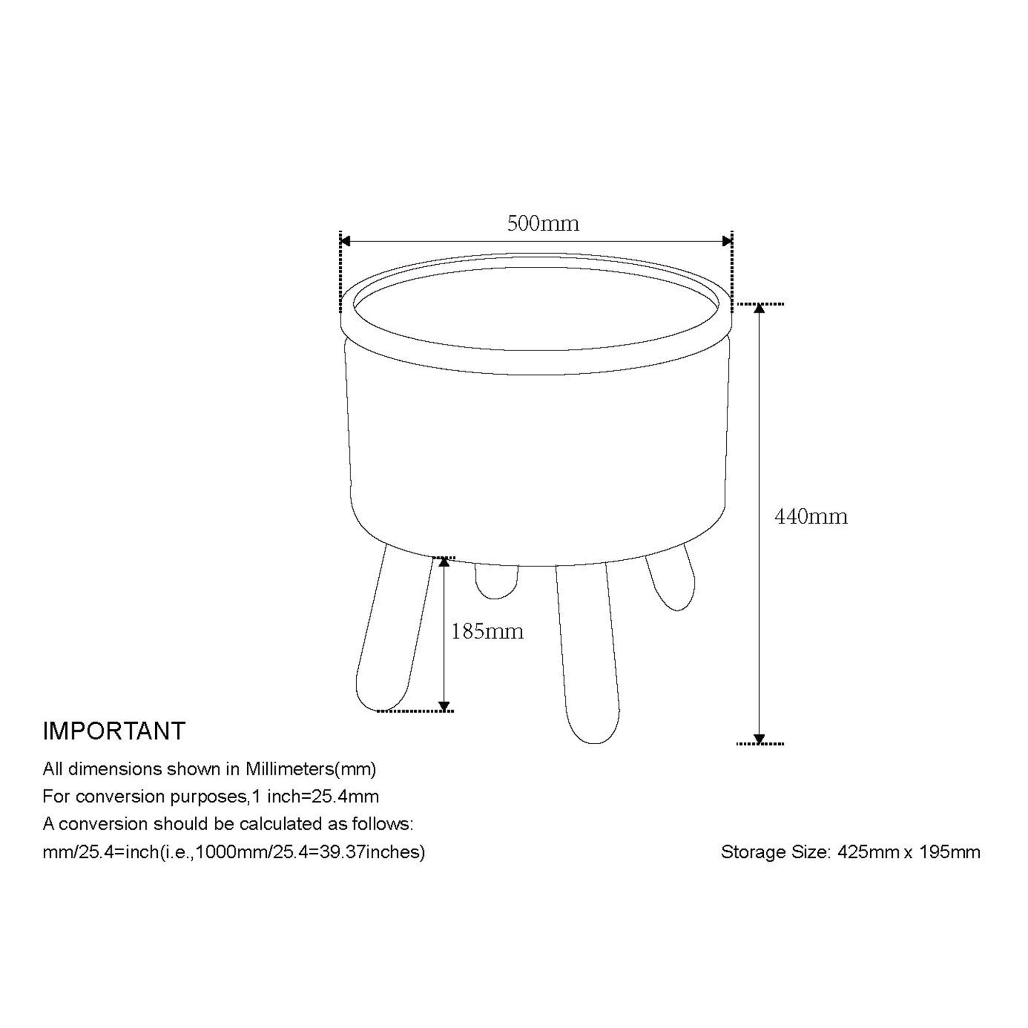 Betsy Storage Ottoman in Beige/Black - Image 2