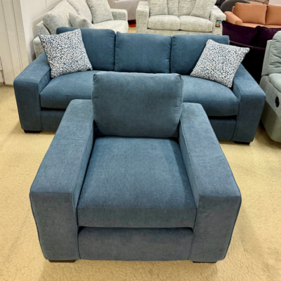 2 Piece Sofa & Chair Set c- 54-2731 Heavenly Naval