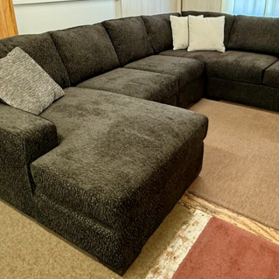 Dynasty 5 Piece Sectional c- Vincenza Walnut 53-3675 - Toss 53-3775 Vincenza Pewter & 53-3875 Vincenza Alabaster