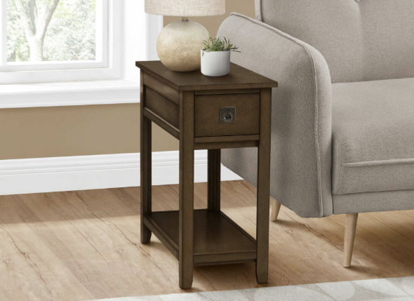 Espresso Accent Table 24" High
