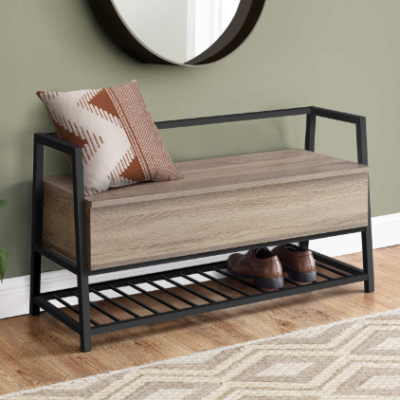 Bench 42" L - Dark Taupe with storage