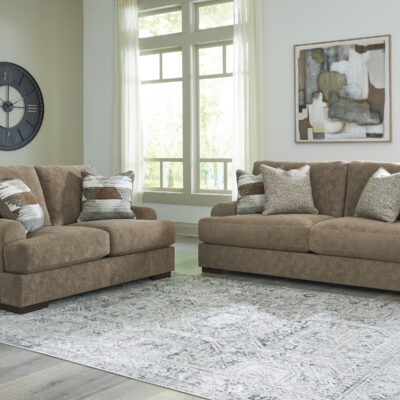 Sofa & Loveseat in Pecan