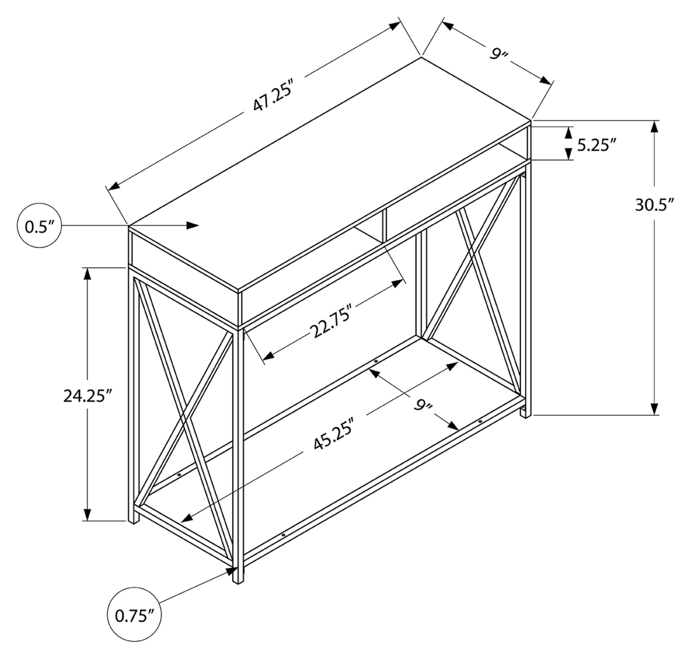 Hall Console Espresso - Image 3