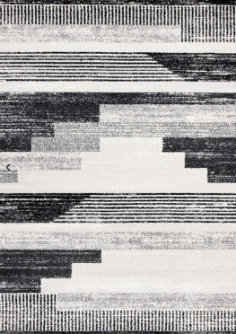 Swift 5'3" x 7'7" geometric in grey, white & taupes